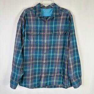 Orvis Classic Collection Tech Plaid Shirt Men XL Button Down Long Sleeve Outdoor